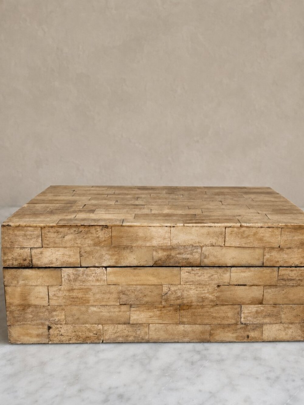 Pottery Barn Beira Box Wide Decorative Wood Storage Box